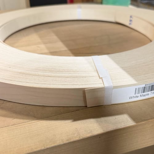 White Maple Edgeband - Unfinished Wood - 7/8in x 328ft x 1mm